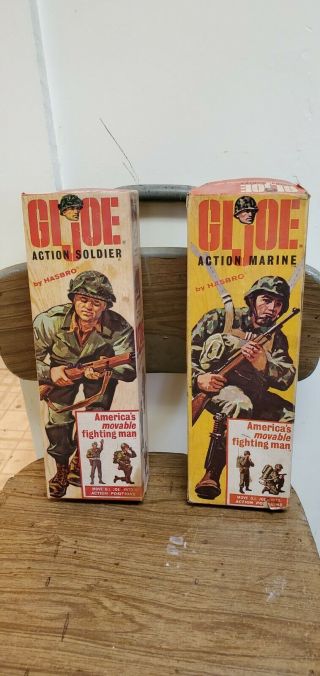Vintage 1964 Gi Joe Action Marine - Boxs Only