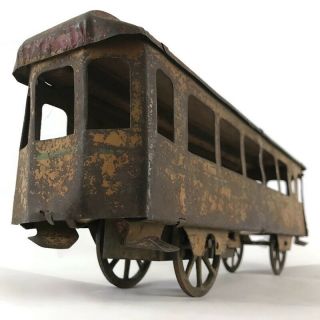 Antique/vintage Large Tin Toy Train Passenger Car