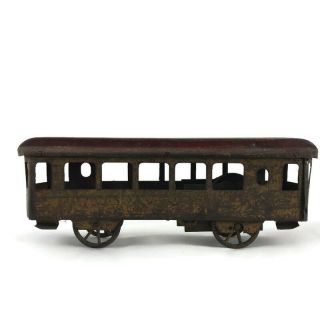 Antique/Vintage Large Tin Toy Train Passenger Car 3