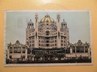 Marlborough - Blenheim Hotel Atlantic City Jersey Vintage Postcard 1920 