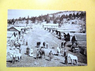 Manhattan Colorado Gold Camp Vintage Postcard 1888 Photo Aerial