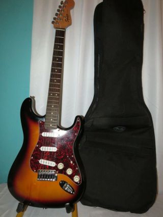Vintage Fender Strat Stratocaster Electric Guitar With Fender Bag