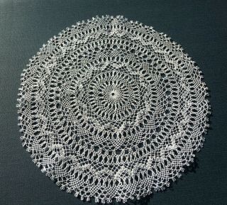 Rare Antique Vintage Handmade Armenian Knotted Needle Lace Doily Not Crochet