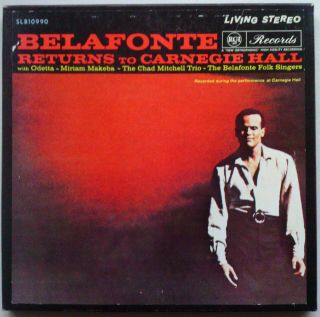 Harry Belafonte Returns To Carnegie Hall 2lp Box Oz Rca Living Stereo Vg,  /vg,