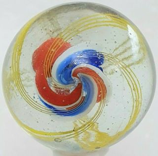 1 & 5/32 " - Large Jelly Banded Divided Core Vintage Marbles Mm - M
