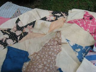 14 Vintage Hand Sewn Patchwork Quilt Blocks,  Stars & More