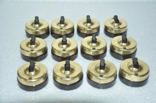 12 Pc Vintage Brass & Ceramic Crabtree Victorian Electric Switches,  England