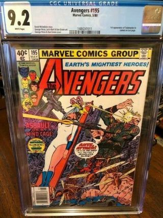 Avengers 195 Cgc 9.  2 Marvel 5/80 1st Appearance Of Taskmaster In Cameo On Las