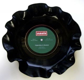 Oasis Cigaretes & Alcohol Liam & Noel Gallagher Vinyl Lp Bowl Ideal Gift,