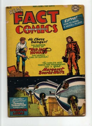 Real Fact Comics 8 Vintage Dc Comic Scifi Adventure Golden Age 10c