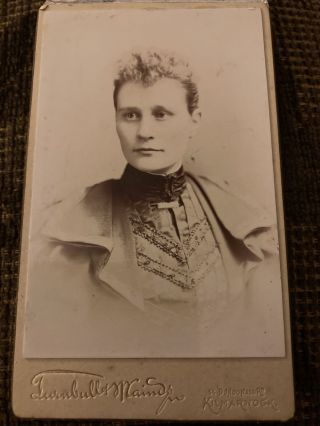 Victorian Cdv Photo Woman W/ Curly Hair - Kilmarnock W/ Cover
