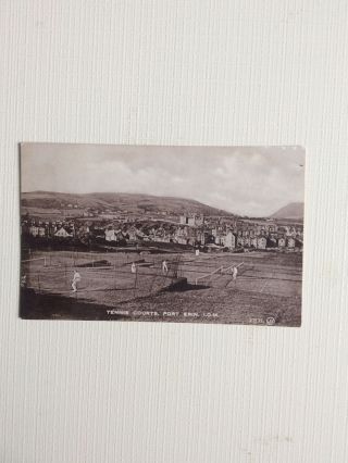 Tennis Courts Port Erin Vintage Postcard Unposted
