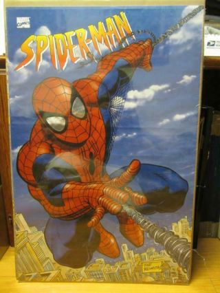 1996 Spider - Man Reflective Eyes Poster Art By John Romita Jr & Sr (1996)