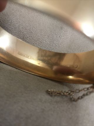 Rare Vintage 1/5th 9ct Rolled Gold Ladies Bangle Bracelet LW&G Lagarmic Maker 2” 3