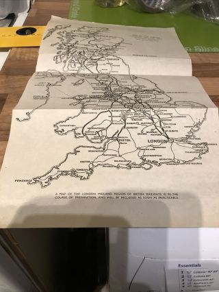 British Rail Map Of The Former London Midland & Scottish Railway