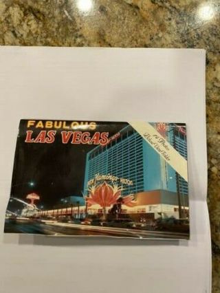 Vintage Las Vegas Postcard Booklet With 14 Photos