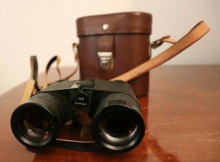 Vintage Carl Zeiss Jena Notarem 8x32b Binoculars W/ Strap And Bag -