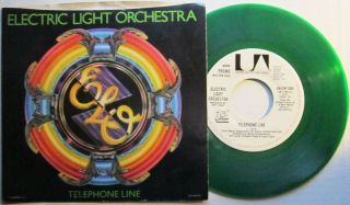 Electric Light Orchestra " Telephone Line " Mono/stereo Promo 45 - Green Vinyl