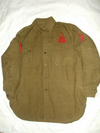 Vintage Rare 1933 Ccc Civilian Conservation Corps Wool Uniform Shirt And Hat