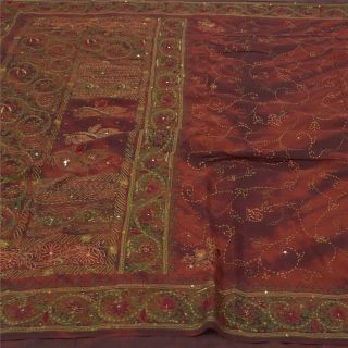 Sanskriti Vintage Dark Red Sarees Pure Silk Handmade Leheria Sari Premium Fabric 2