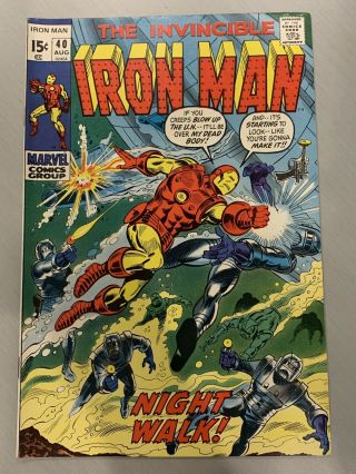 The Invincible Iron Man 40 •nm - (9.  2) •marvel (1971) • George Tuska Cover