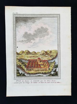 1747 Bellin - Rare Map: South America,  Quito,  Old Palace Of Incas,  Ecuador,  Peru