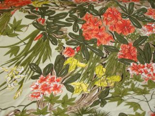 Vintage Bark Cloth Fabric 2 At 41 " X90 " And 2 @ 60 " By 90 " Cleaned