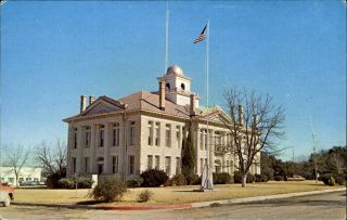 Blanco County Courthouse Johnson City Texas 1950s Vintage Postcard