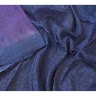 Sanskriti Vintage Purple Sarees Pure Silk Fabric Craft Bandhani Printed Sari