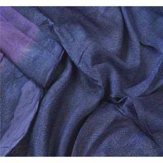 Sanskriti Vintage Purple Sarees Pure Silk Fabric Craft Bandhani Printed Sari 3