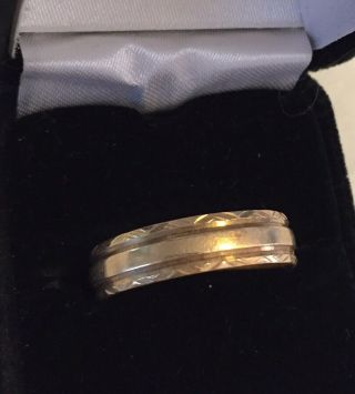 Vintage 10k Yellow Gold Wedding Band Mens Size 11 1/2 - 11 3/4,  5.  5 Mm 3.  6gr