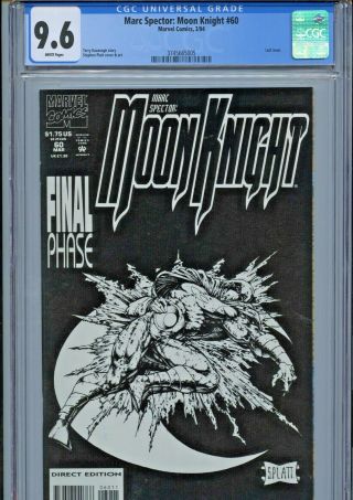 1994 Marvel Comics Moon Knight 60 Cgc 9.  6 Classic Platt Cover And Art Last Iss.