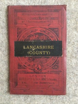 Old Map Of Lancashire By J.  Bartholomew (w.  H.  Smith & Son’s Series)