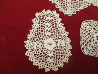 Antique Victorian lace Appliques set of 8 2