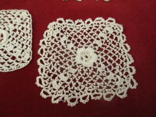 Antique Victorian lace Appliques set of 8 3