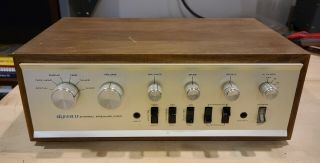 Vintage Dynaco Pat - 4 Stereo Preamp In Wood Cabinet Very Good Cosmetics