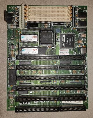 Pc At 286 Vintage Motherboard: Pcchips M321 With Harris 25mhz,  Headland