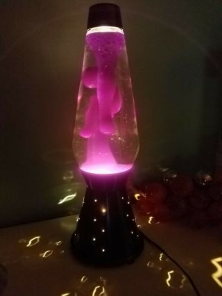Vintage Lava Lite Usa Midnight Century Lamp,  Purple In Clear