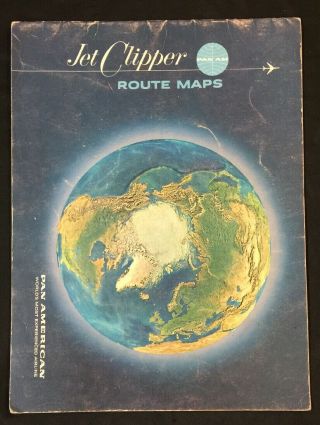 1964 Old Jet Clipper Route Maps - Pan Am Pan American World Airways