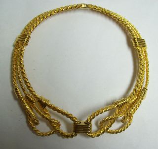 Vintage Lanvin Paris Couture Golden Collar Necklace