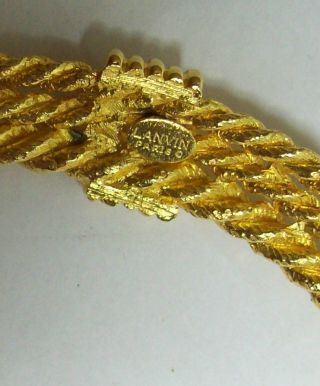 Vintage LANVIN Paris Couture Golden COLLAR Necklace 3