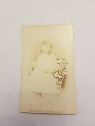 Victorian Carte De Viste Of Ethel Hodge Daughter Of Colonel Edward Cooper Hodge