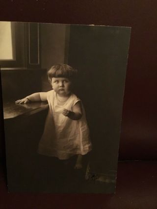 Antique Russian Photo - Cute Baby Girl 1800,  S - 6”x4”