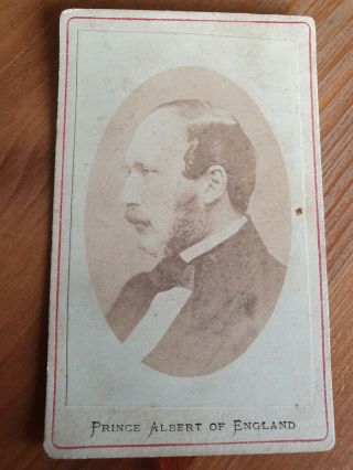 Victorian Cabinet Card Cdv " Prince Albert Of England "
