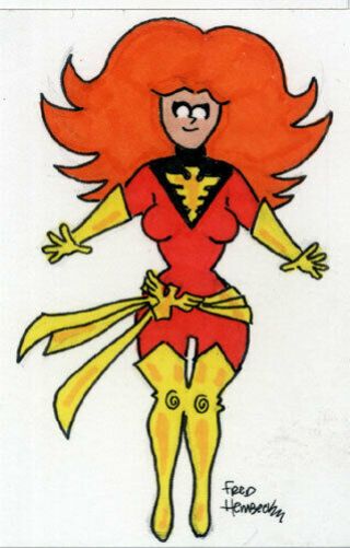 Fred Hembeck Sketch Card: Dark Phoenix,  X - Men (marvel) 1/1