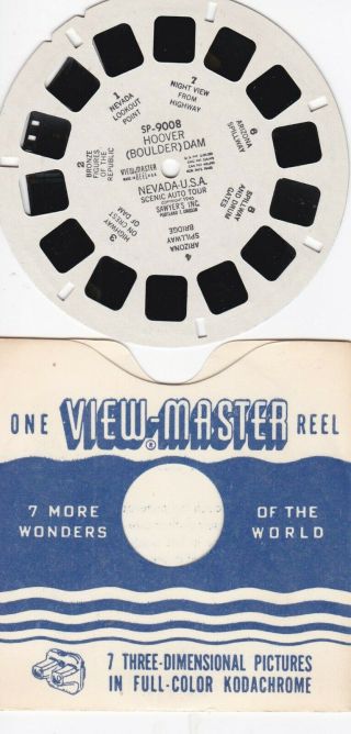 View Master Reel Sp - 9008 Hoover (boulder) Dam Nevada Scenic Auto Tour By Sawyer