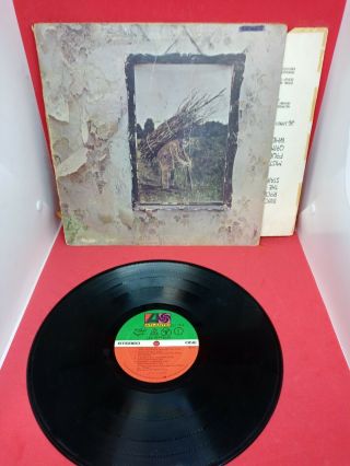 Led Zeppelin Iv 4 Lp Vinyl Record Album Zoso Vintage 1971 Sd - 7208 Box 5