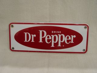 Vintage Drink Dr Pepper Porcelain Advertising Machine Chest Wall Soda Sign