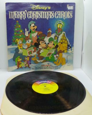 Walt Disney Merry Christmas Carols Record Album Lp Disneyland Records 2514