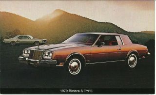 1979 Buick Riviera S Type Vintage Indiana Dealer Promotional Advertising Pc